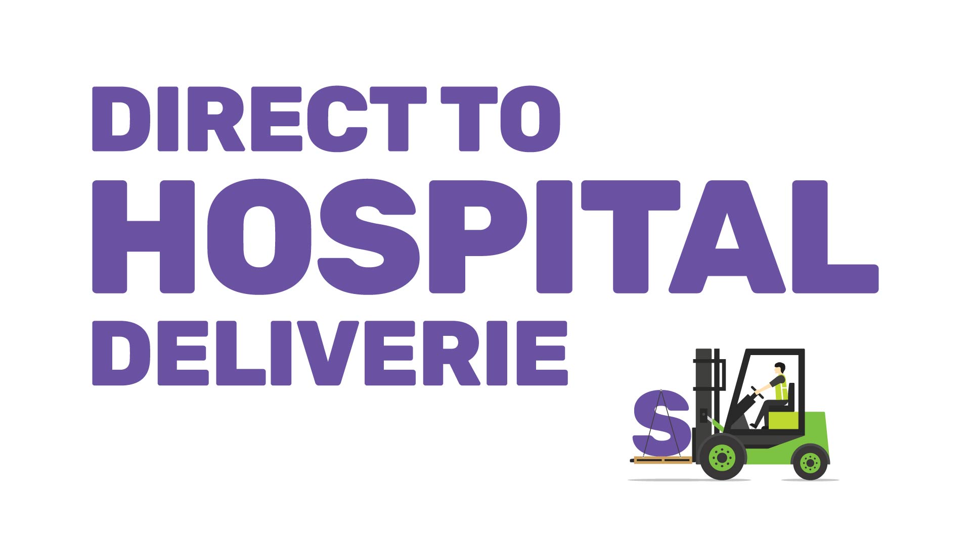 Direct to hospital deliveries brand illustration.
